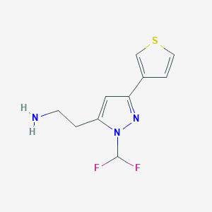 2-(1-(difluoromethyl)-3-(thiophen-3-yl)-1H-pyrazol-5-yl)ethan-1-amine