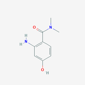 molecular formula C9H12N2O2 B14834840 2-Amino-4-hydroxy-N,N-dimethylbenzamide 