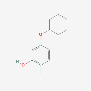 molecular formula C13H18O2 B14834848 5-(Cyclohexyloxy)-2-methylphenol 