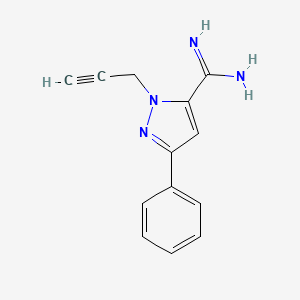 molecular formula C13H12N4 B1483485 3-phenyl-1-(prop-2-yn-1-yl)-1H-pyrazole-5-carboximidamide CAS No. 2097983-80-5