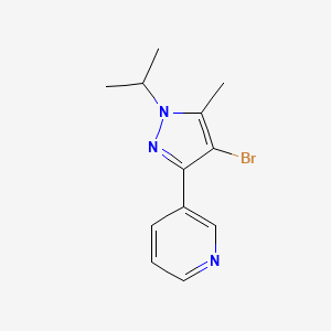 molecular formula C12H14BrN3 B1483487 3-(4-溴-1-异丙基-5-甲基-1H-吡唑-3-基)吡啶 CAS No. 2092098-02-5