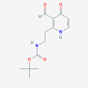 Tert-butyl 2-(3-formyl-4-hydroxypyridin-2-YL)ethylcarbamate