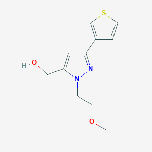 molecular formula C11H14N2O2S B1483489 (1-(2-methoxyethyl)-3-(thiophen-3-yl)-1H-pyrazol-5-yl)methanol CAS No. 2098135-31-8