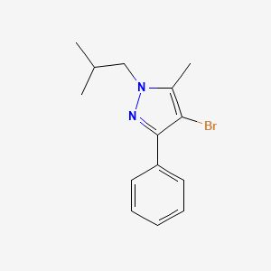 molecular formula C14H17BrN2 B1483490 4-bromo-1-isobutyl-5-methyl-3-phenyl-1H-pyrazole CAS No. 2097963-46-5