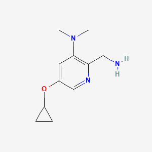 2-(Aminomethyl)-5-cyclopropoxy-N,N-dimethylpyridin-3-amine