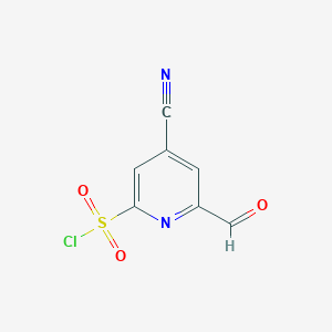 4-Cyano-6-formylpyridine-2-sulfonyl chloride