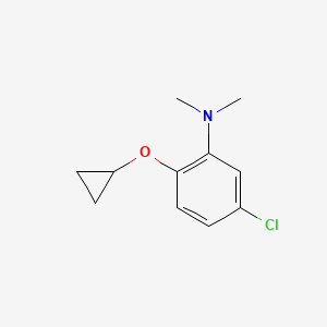 molecular formula C11H14ClNO B14834917 5-Chloro-2-cyclopropoxy-N,N-dimethylaniline 