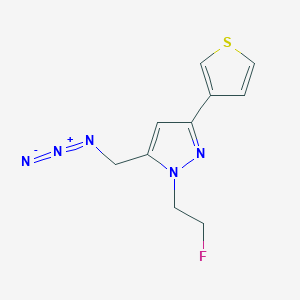 molecular formula C10H10FN5S B1483493 5-(叠氮甲基)-1-(2-氟乙基)-3-(噻吩-3-基)-1H-吡唑 CAS No. 2098041-66-6