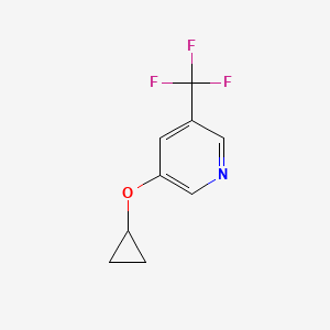 molecular formula C9H8F3NO B14834974 3-Cyclopropoxy-5-(trifluoromethyl)pyridine 