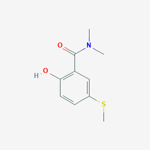 molecular formula C10H13NO2S B14834981 2-Hydroxy-N,N-dimethyl-5-(methylthio)benzamide 