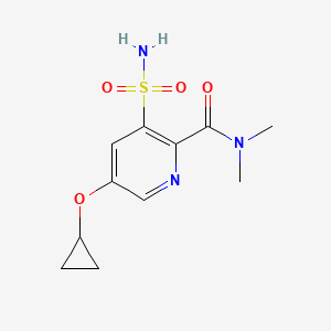 molecular formula C11H15N3O4S B14834983 5-Cyclopropoxy-N,N-dimethyl-3-sulfamoylpicolinamide 