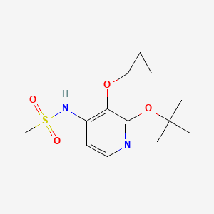 molecular formula C13H20N2O4S B14834986 N-(2-Tert-butoxy-3-cyclopropoxypyridin-4-YL)methanesulfonamide 