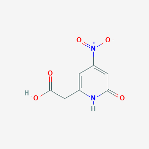 molecular formula C7H6N2O5 B14834995 (6-Hydroxy-4-nitropyridin-2-YL)acetic acid 