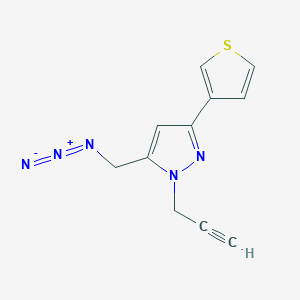 5-(azidomethyl)-1-(prop-2-yn-1-yl)-3-(thiophen-3-yl)-1H-pyrazole