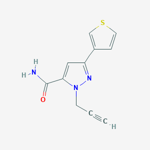 1-(prop-2-yn-1-yl)-3-(thiophen-3-yl)-1H-pyrazole-5-carboxamide