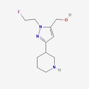 molecular formula C11H18FN3O B1483502 (1-(2-fluoroethyl)-3-(piperidin-3-yl)-1H-pyrazol-5-yl)methanol CAS No. 2098005-24-2