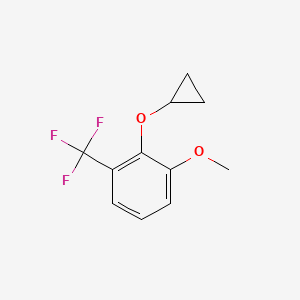 molecular formula C11H11F3O2 B14835023 2-Cyclopropoxy-1-methoxy-3-(trifluoromethyl)benzene 