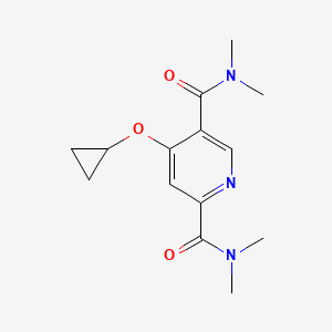 molecular formula C14H19N3O3 B14835026 4-Cyclopropoxy-N2,N2,N5,N5-tetramethylpyridine-2,5-dicarboxamide 