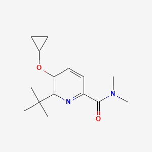 molecular formula C15H22N2O2 B14835048 6-Tert-butyl-5-cyclopropoxy-N,N-dimethylpicolinamide 