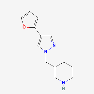 3-((4-(furan-2-yl)-1H-pyrazol-1-yl)methyl)piperidine