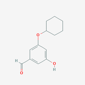 molecular formula C13H16O3 B14835073 3-(Cyclohexyloxy)-5-hydroxybenzaldehyde 