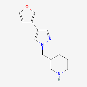 3-((4-(furan-3-yl)-1H-pyrazol-1-yl)methyl)piperidine