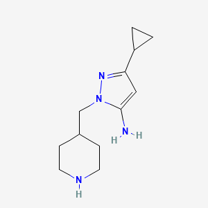 3-cyclopropyl-1-(piperidin-4-ylmethyl)-1H-pyrazol-5-amine