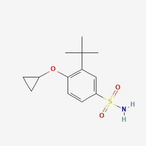 molecular formula C13H19NO3S B14835109 3-Tert-butyl-4-cyclopropoxybenzenesulfonamide 