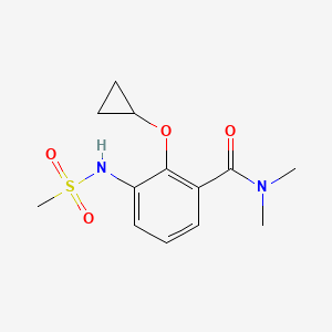 molecular formula C13H18N2O4S B14835113 2-Cyclopropoxy-N,N-dimethyl-3-(methylsulfonamido)benzamide 