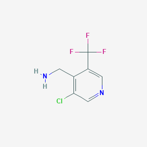 molecular formula C7H6ClF3N2 B14835116 [3-Chloro-5-(trifluoromethyl)pyridin-4-YL]methylamine CAS No. 1393553-76-8