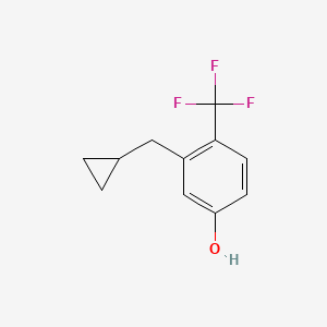 molecular formula C11H11F3O B14835122 3-(Cyclopropylmethyl)-4-(trifluoromethyl)phenol CAS No. 1243461-34-8