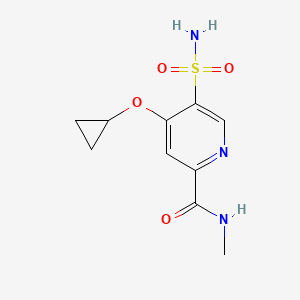 molecular formula C10H13N3O4S B14835125 4-Cyclopropoxy-N-methyl-5-sulfamoylpicolinamide 