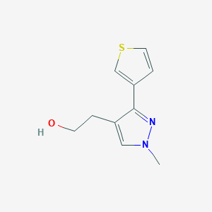 molecular formula C10H12N2OS B1483513 2-(1-methyl-3-(thiophen-3-yl)-1H-pyrazol-4-yl)ethan-1-ol CAS No. 2092100-66-6