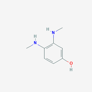 molecular formula C8H12N2O B14835134 3,4-Bis(methylamino)phenol 