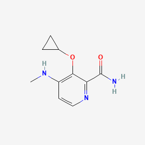 molecular formula C10H13N3O2 B14835139 3-Cyclopropoxy-4-(methylamino)picolinamide 