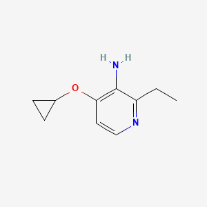 molecular formula C10H14N2O B14835146 4-Cyclopropoxy-2-ethylpyridin-3-amine 