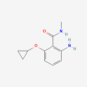 molecular formula C11H14N2O2 B14835150 2-Amino-6-cyclopropoxy-N-methylbenzamide 