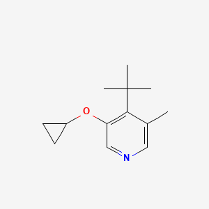 molecular formula C13H19NO B14835154 4-Tert-butyl-3-cyclopropoxy-5-methylpyridine 