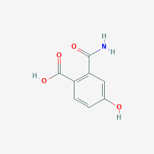 molecular formula C8H7NO4 B14835156 2-Carbamoyl-4-hydroxybenzoic acid 