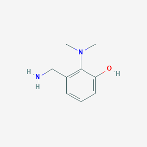 molecular formula C9H14N2O B14835161 3-(Aminomethyl)-2-(dimethylamino)phenol 