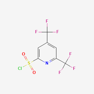 molecular formula C7H2ClF6NO2S B14835164 4,6-Bis(trifluoromethyl)pyridine-2-sulfonyl chloride 