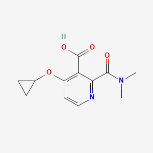 4-Cyclopropoxy-2-(dimethylcarbamoyl)nicotinic acid