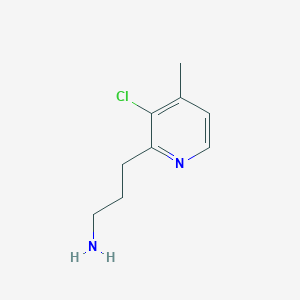 molecular formula C9H13ClN2 B14835180 3-(3-Chloro-4-methylpyridin-2-YL)propan-1-amine 