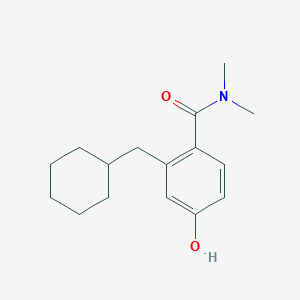 molecular formula C16H23NO2 B14835186 2-(Cyclohexylmethyl)-4-hydroxy-N,N-dimethylbenzamide 