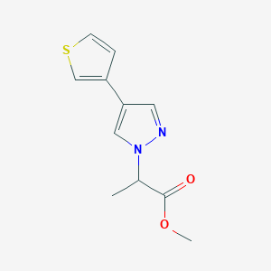 methyl 2-(4-(thiophen-3-yl)-1H-pyrazol-1-yl)propanoate