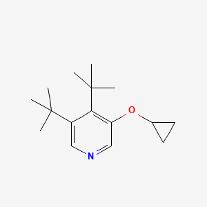 molecular formula C16H25NO B14835195 3,4-DI-Tert-butyl-5-cyclopropoxypyridine 