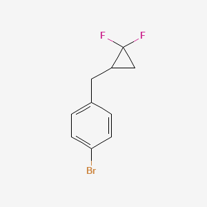 molecular formula C10H9BrF2 B14835203 1-Bromo-4-((2,2-difluorocyclopropyl)methyl)benzene 