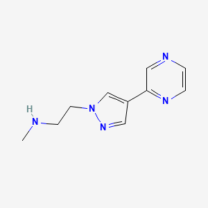 molecular formula C10H13N5 B1483521 N-methyl-2-(4-(pyrazin-2-yl)-1H-pyrazol-1-yl)ethan-1-amine CAS No. 2098087-35-3