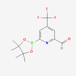 [6-Formyl-4-(trifluoromethyl)pyridin-2-YL]boronic acid pinacol ester