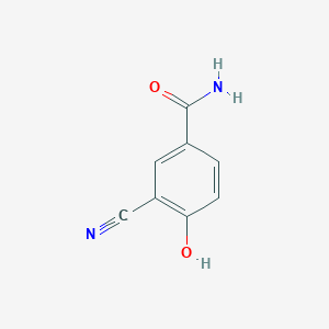 molecular formula C8H6N2O2 B14835232 3-Cyano-4-hydroxybenzamide 